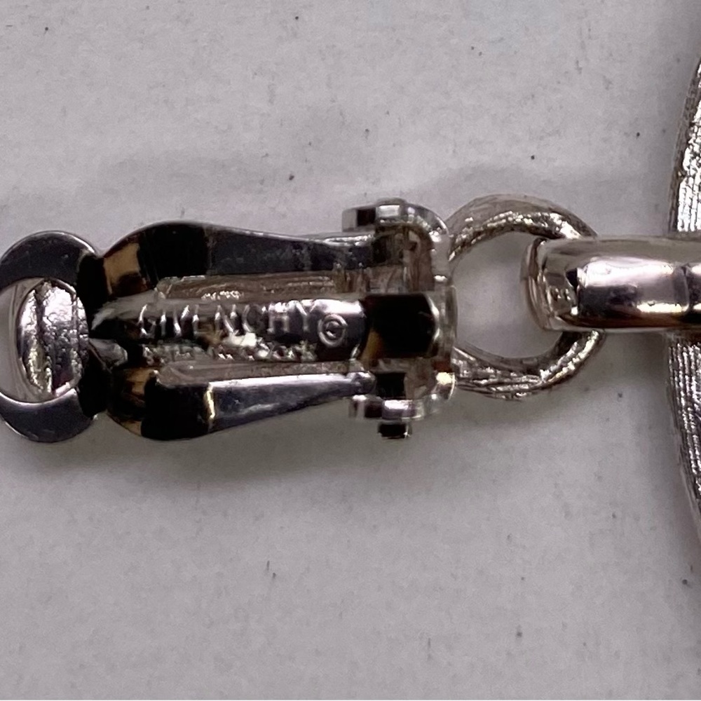 Vintage Givenchy Paris Earrings Silver Tone Large… - image 4